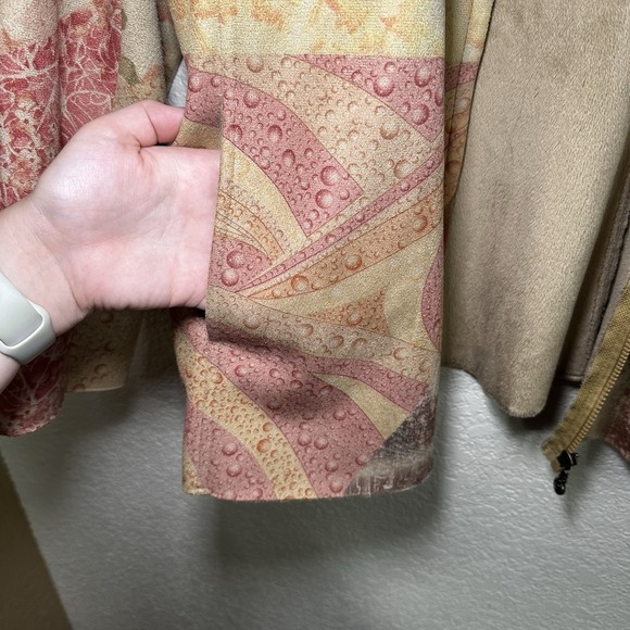 Vintage Ameri Mode Womens XL Faux Suede Floral Jacket Western Fall Outdoor - Picture 4 of 6